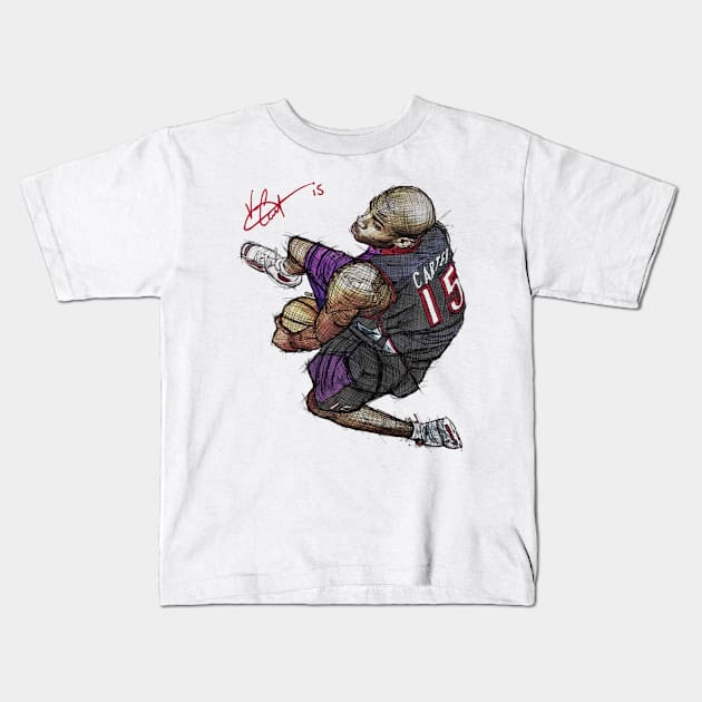 Vince Carter Toronto Between The Legs Dunk Kids T-Shirt by Buya_Hamkac